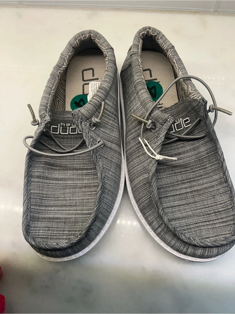 Hey Dude Wally Linen Slip-On Shoes in Gray